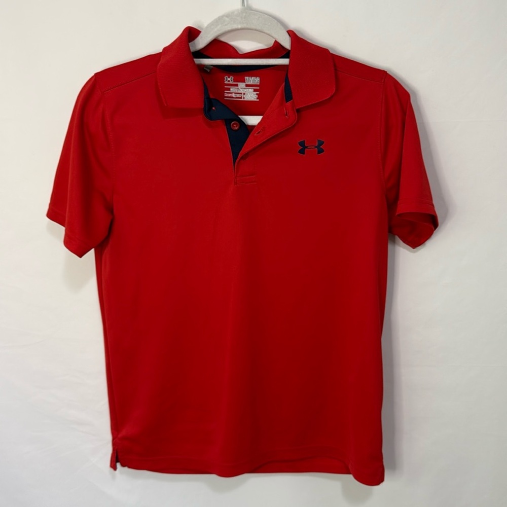 Under Armour youth heat gear  Polo Shirt red
